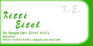 kitti eitel business card